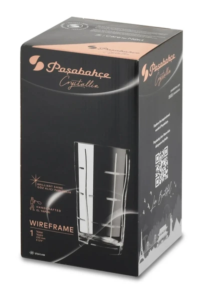 Paşabahçe PAŞABAHÇE WIREFRAME VAZO 220 MM HANDMADE - Resim 3