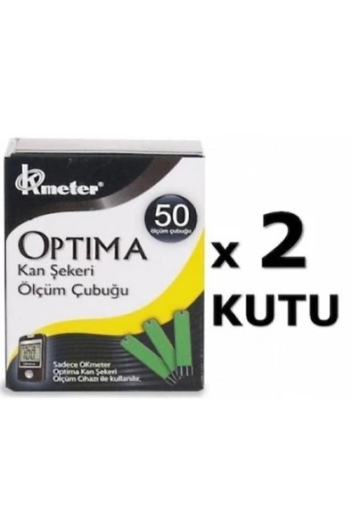Optima Seker Ölçüm Stribi (ÇUBUĞU) 50'li X 2 Kutu ürün görseli 1