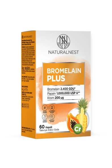 Naturalnest Bromelain Plus 60 Kapsül ürün görseli 1