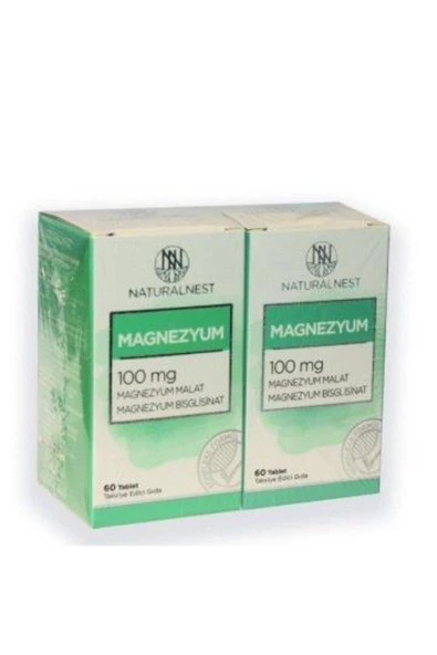 Naturalnest Naturalnest Magnezyum 100 Mg 60 Tablet 2 Li ürün görseli 1