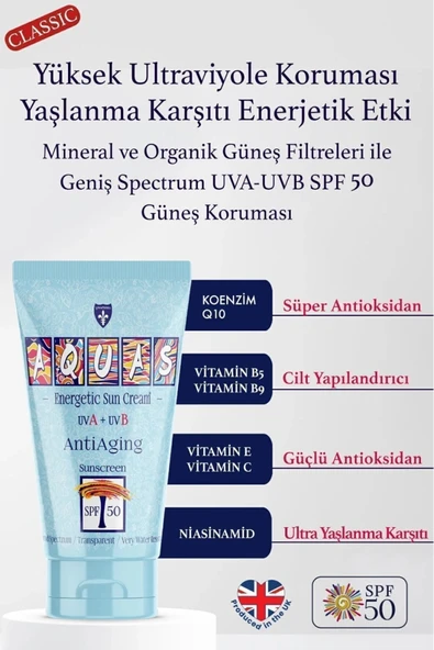 Aquas Yaşlanma Karşıtı Güneş Kremi Spf50 150 ml ürün görseli 1