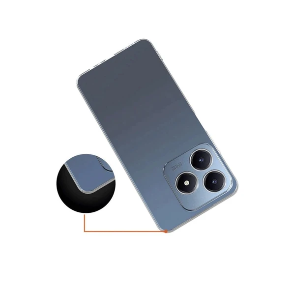 Realme C61 Kılıf Lüx Şeffaf Silikon - Resim 3