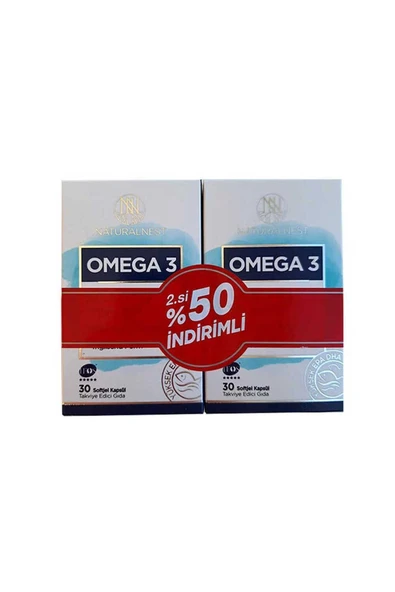 Naturalnest Omega 3 1200mg Fish Oil 2x30 Kapsül ürün görseli 1