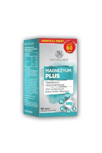 Naturalnest MAGNEZYUM PLUS 60 TABLET ürün görseli 1