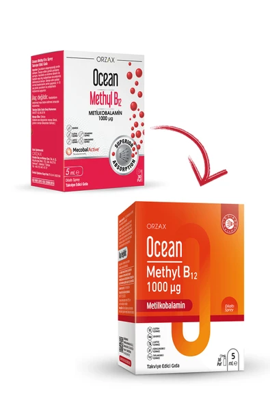 Ocean Methyl B12 1000mcg 5ml Sprey. ürün görseli 1