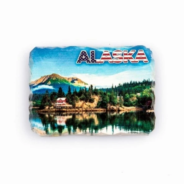 ABD Alaska Temalı Kırık Magnet ürün görseli 1