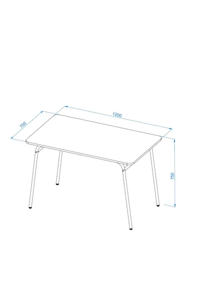 Arpelia Mutfak Masası 120x70x75 CM - Resim 6