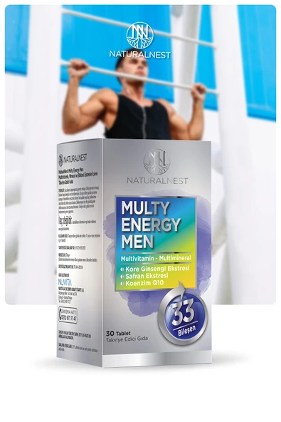 Naturalnest Multy Energy Men 30 Tablet - Resim 4