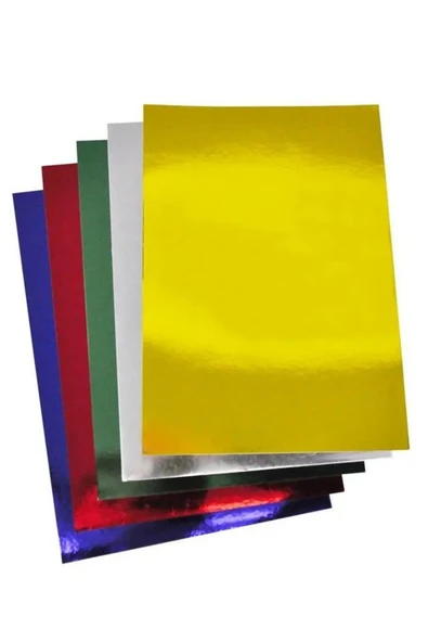 a4 boy metalik fon kartonu aynalı karton 20x30 cm 10 lu 1 paket  200 gr x 2 mm ürün görseli 1