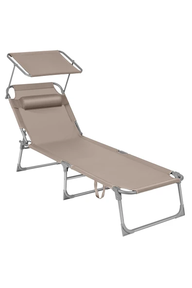 SONGMICS GCB192K01 şezlong, katlanabilir, 193 x 53 x 29 cm, taşıma kapasitesi 150 kg, ürün görseli 1