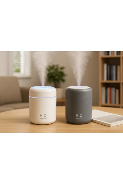 Dimute Shop  H2O Mini Buhar Makinesi  LED Işıklı Taşınabilir Oda NemlendiriciOfis  Ev Kullanımı ürün görseli 1