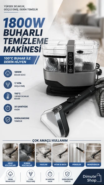 Dimute Shop Buharlı Koltuk ve Halı Temizleme Makinesi Spot Cleaner Güçlü Vakumlu Taşınabilir ürün görseli 1
