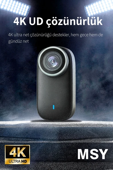 Dimute Shop 4K HD Aksiyon Kamerası 1.47" Ekran Manyetik Klipsli Taşınabilir Video Kamera  Aksesuar Seti ürün görseli 1