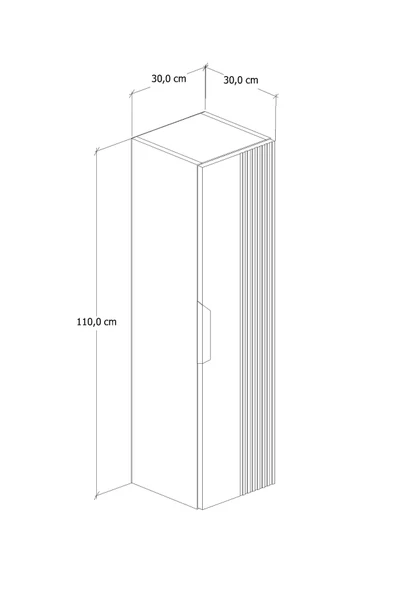 %100 MDF - 30 cm Chester Boy Dolabı - Resim 5