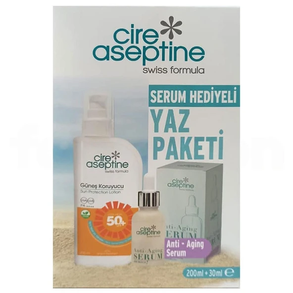 Cire Aseptine Güneş Koruyucu SPF50 200 ml + Anti-Aging Serum 30 ml ürün görseli 1