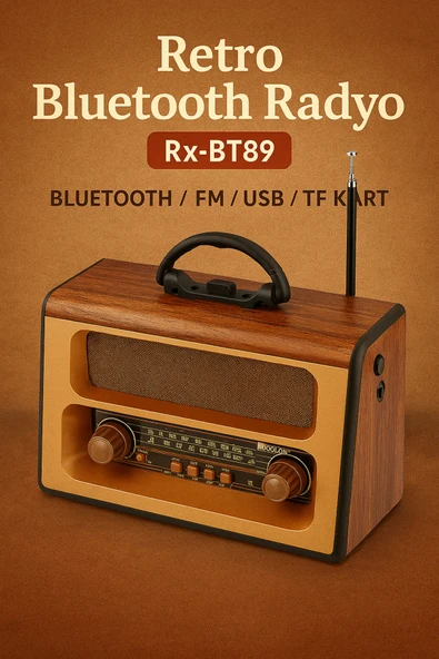 MSYELEKTRONİK Rx-BT89 Nostaljik RadyoBluetooth FM USB TF Kart ile Tam Donanımlı Retro Keyfi! ürün görseli 1