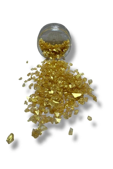 stonechem Epoksi Çalışmalarınız İçin Parlak Cam Kırıkları 4-8mm ALTIN 100gr ürün görseli 1