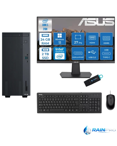 Expertcenter P500MV Core 5-210H 24 GB RAM DDR5 2 TB SSD WİN11PRO ASUS 27'' MONİTÖR C52108512B0D27RNP06 ürün görseli 1