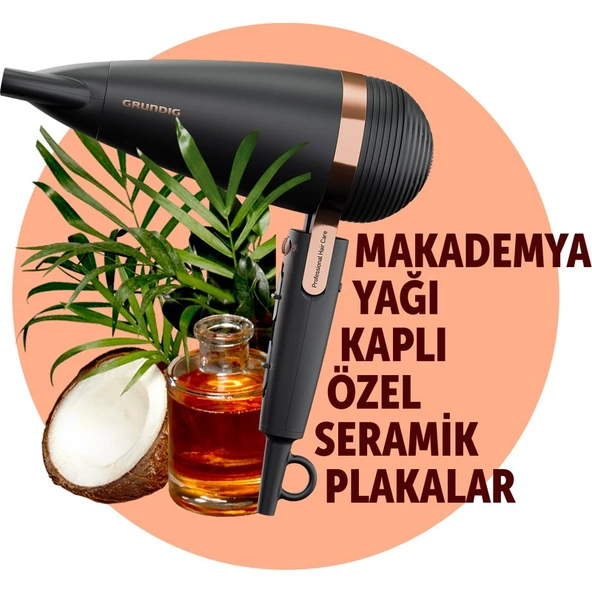 Saç Kurutma Makinesi 2300W Güçlü AC Motor Difüzör Başlıklı Profesyonel Kullanım İçin ürün görseli 1