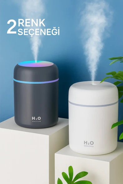 MSYELEKTRONİK LED Işıklı Mini Taşınabilir Oda Hava Nemlendirici  Buhar Makinesi H2O ürün görseli 1