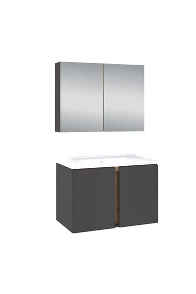 %100 MDF - 80 cm Lavina Banyo Dolabı - Resim 4