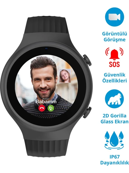 Wiky Watch 5S Siyah Akıllı Çocuk Saati ürün görseli 1