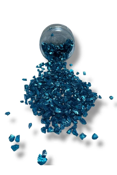 stonechem Epoksi Çalışmalarınız İçin Parlak Cam Kırıkları 4-8 mm ANTİK TURKUAZ 100 gr ürün görseli 1