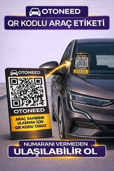 QR Kodlu Araç Bildirim Etiketi Numara Paylaşmadan Araç Sahibiyle İletişim ürün görseli 1