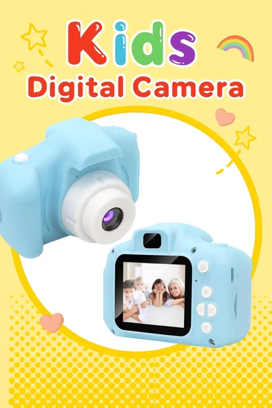 MSYELEKTRONİK Renkli Çocuk Kamerası  Taşınabilir Mini Dijital Fotoğraf Makinesi  Hediyelik Çocuk Kamerası ürün görseli 1