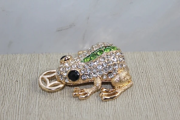 Vexor Swarovski Taşlı Minik Figür - Kurbağa ürün görseli 1