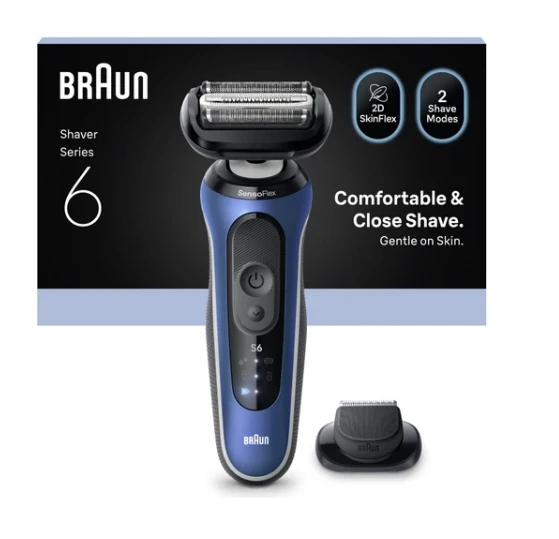 Braun Series 6 Elektrikli Tıraş Makinesi, Islak ve Kuru, Hassas Düzeltici Başlık, 62-B1200S ürün görseli 1