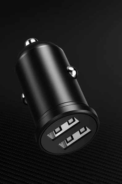 MSYELEKTRONİK Güçlü  Hızlı Çift USB Araç Şarjı  12W 3.0A  Tüm Cihazlarla Uyumlu ürün görseli 1