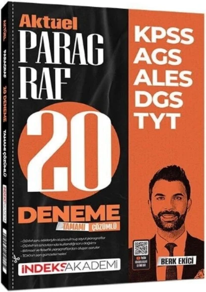 KPSS MEB AGS ALES DGS TYT Aktüel Paragraf 20 Deneme İndeks Akademi ürün görseli 1
