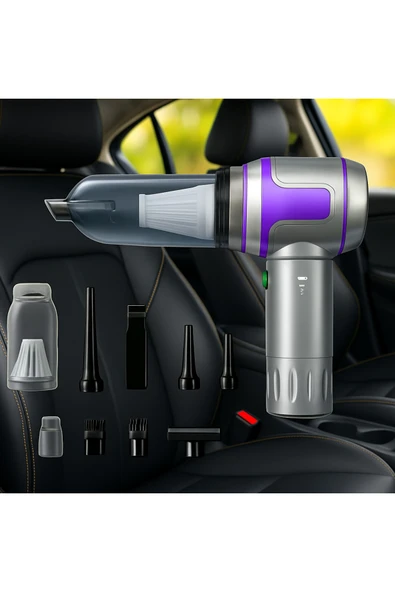 Dimute Shop HUP-2 Kablosuz El Süpürgesi  Araç Içi  Ev Için 20.000RPM Güç  Çok Amaçlı Dijital göstergeli ürün görseli 1