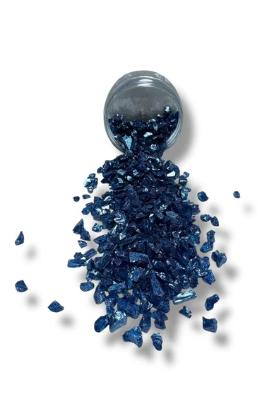 stonechem Epoksi Çalışmalarınız İçin Parlak Cam Kırıkları 4-8 mm LACİVERT 100 gr ürün görseli 1