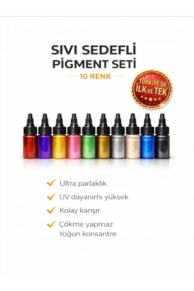 stonechem Epoksi Bazlı Parlak Sıvı Sedefli Pigment 10 Renk X 30 gr ürün görseli 1