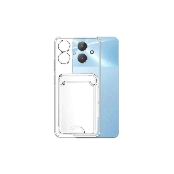 Realme Note 60 Kılıf Kart Şeffaf Silikon - Şeffaf ürün görseli 1