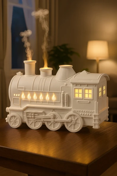 Dimute Shop Dekoratif Tren Tasarımlı Buhar MakinesiLED Işıklı Sessiz Nemlendirici  Difüzör ürün görseli 1