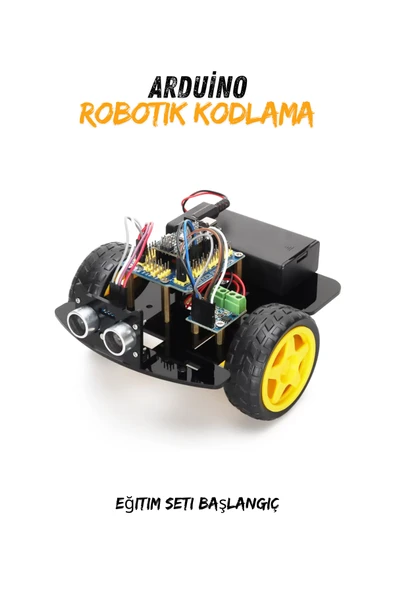 Arduino Nano Akıllı Robot Araba Kiti 2WD Engelden Kaçan Programlanabilir STEM Başlangıç Eğitim Seti ürün görseli 1