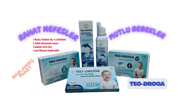 TEO-DROGA BEBEK BAŞLANGIÇ SETİ OKYANUS SUYU + NAZAL ASPİRATÖR + YEDEK UÇ +SERM FİZYLJ ürün görseli 1