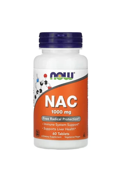 Now Foods NA.C, 1,000 mg, 60 Tablets ürün görseli 1