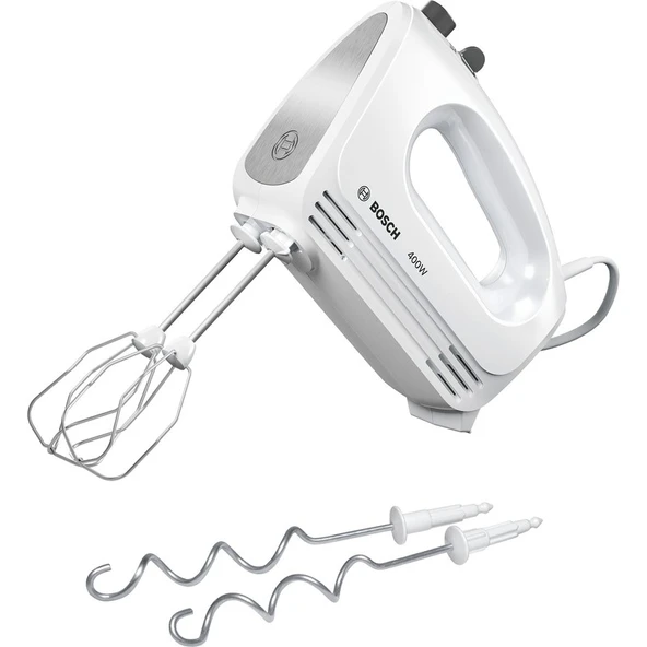 Bosch MFQ24200 Beyaz / Gümüş El Mikseri 400 W Güçlü Motor ve Ergonomik Tasarım ürün görseli 1