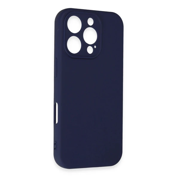 Apple İphone 16 Pro Kılıf First Silikon - Lacivert - Resim 2
