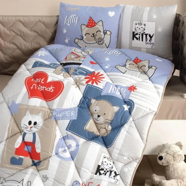 CLASY BEBEK UYKU SETİ KİTTY MAVİ ürün görseli 1