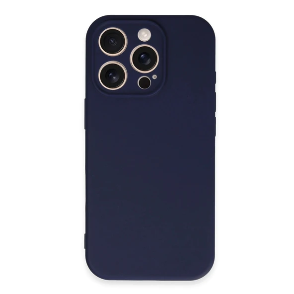 Apple İphone 16 Pro Kılıf First Silikon - Lacivert - Resim 3