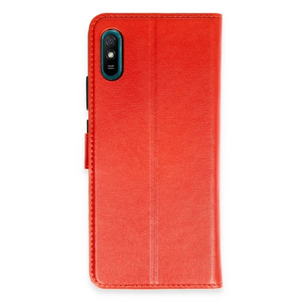 Xiaomi Redmi 9a Kılıf Trend S Plus Kapaklı Kılıf - Kırmızı ürün görseli 1