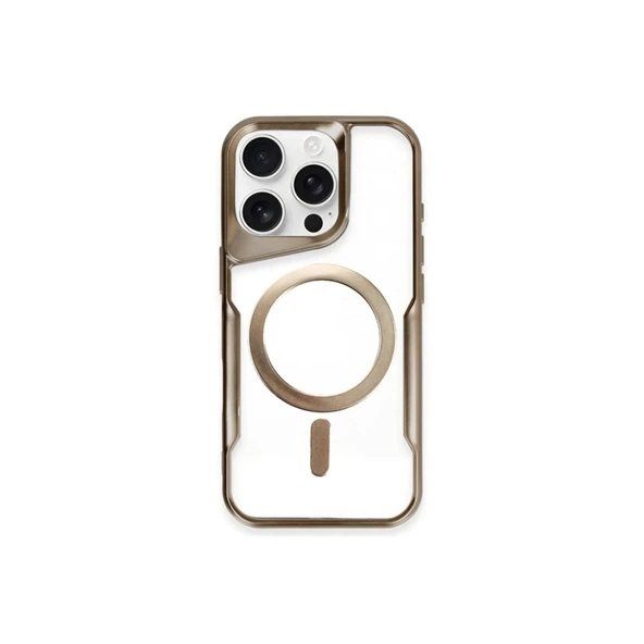 Apple İphone 14 Pro Max Kılıf Boyi Magsafe Silikon Kapak - Kahverengi ürün görseli 1
