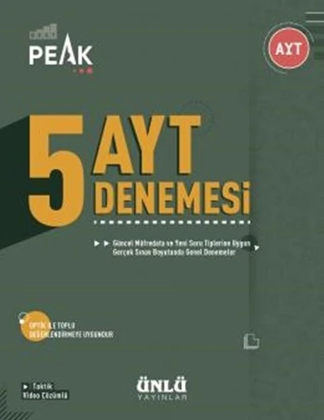 AYT Best Peak 5 li Deneme Ünlü Yayıncılık ürün görseli 1