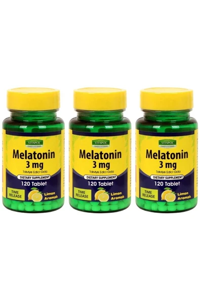 Vitapol Melatonin 3 Mg 3x120 Tablet Limon Aromalı ürün görseli 1