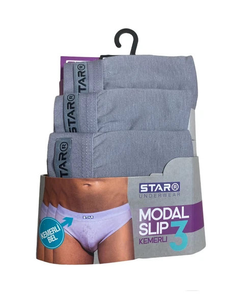 Star 109 Erkek 3'lü Modal Slip - Resim 2